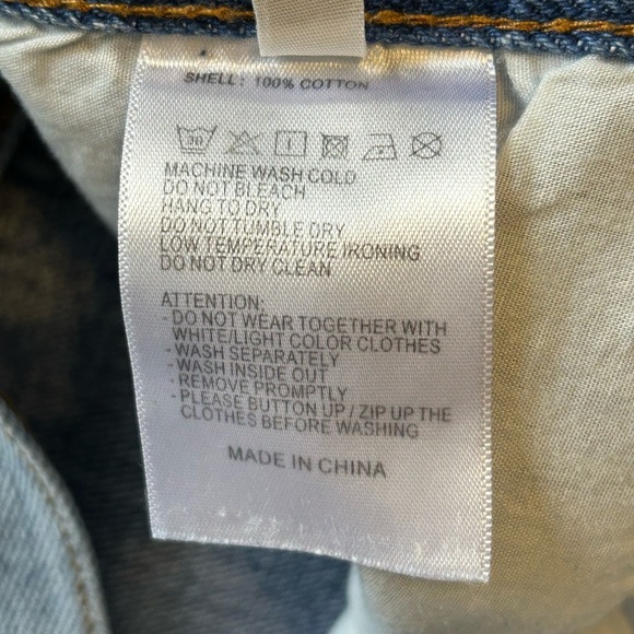 Brandy Melville Patchwork Straight Leg Jeans - Picture 5 of 8